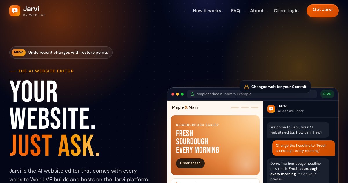 Jarvi: A same-day product site, built on Jarvi