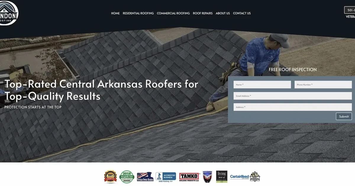 Landon Roofing of Central Arkansas — 2025 SEO case study