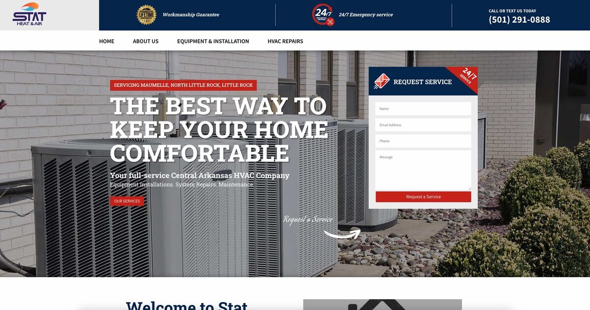 STAT Heat & Air of Maumelle, AR — website redesign and SEO case study