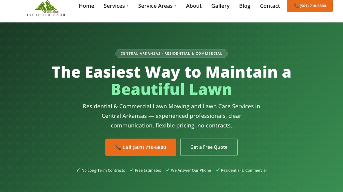 Apex Lawns website homepage — built by WebJIVE