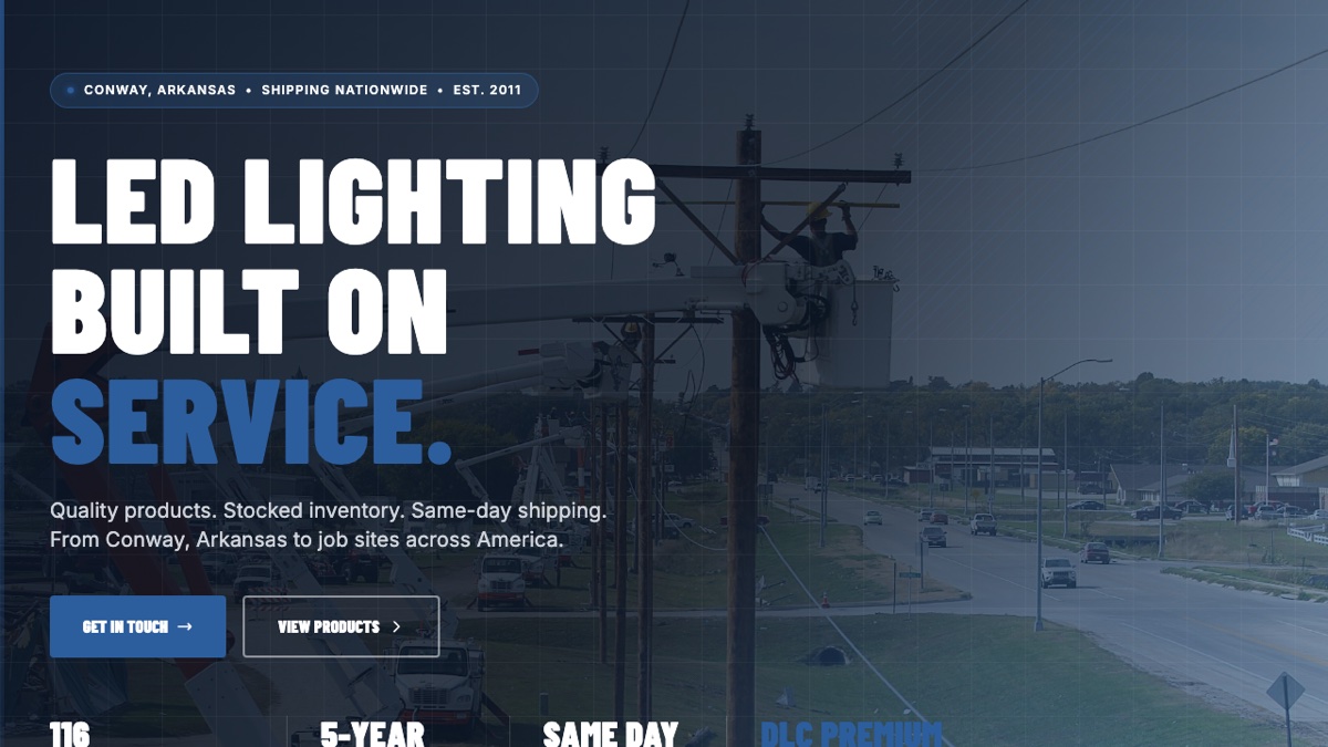 Beam-Lite Industries website homepage — built by WebJIVE