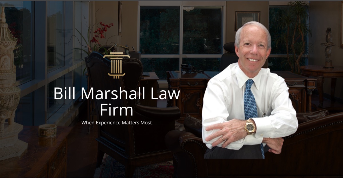 Bill Marshall Law Firm website homepage — built by WebJIVE