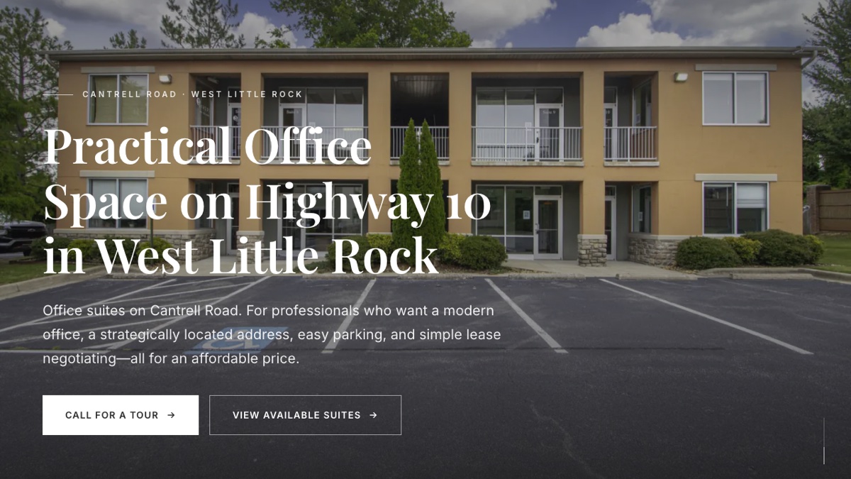 Highway 10 Office Park website homepage — built by WebJIVE