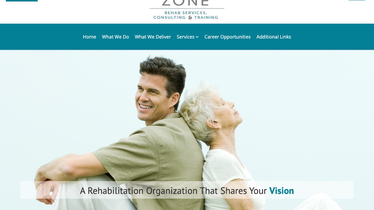 Therapy Zone website homepage — built by WebJIVE