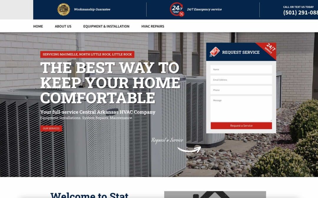 STAT Heat & Air Website Redesign and SEO Project Case Study
