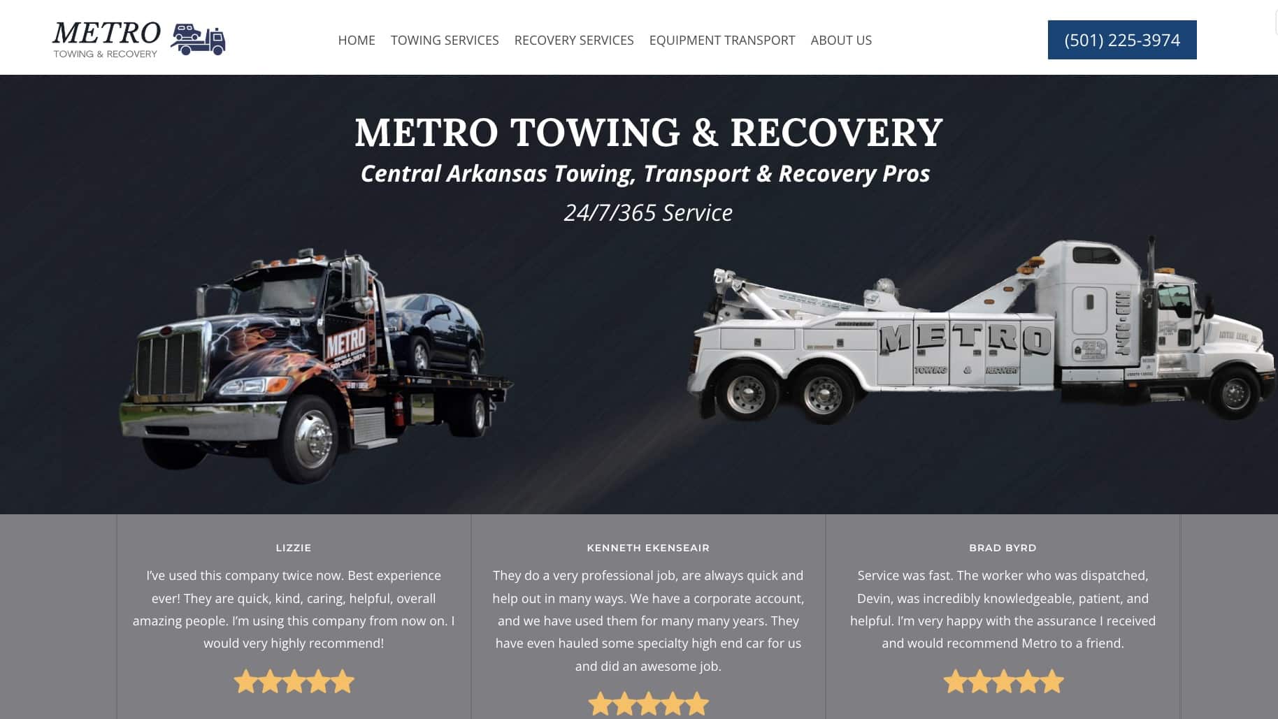 Metro Towing & Recovery in Little Rock Arkansas