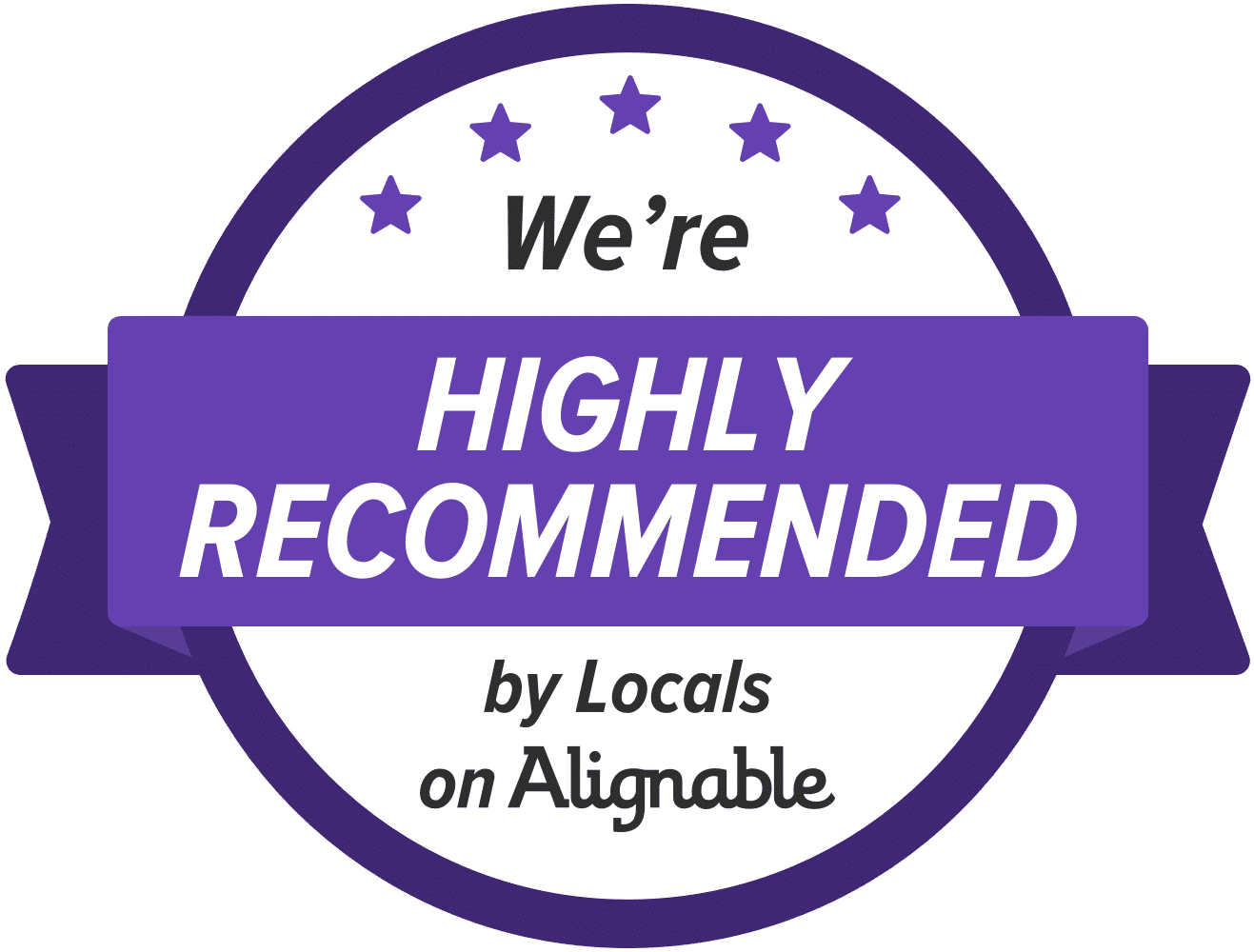 Alignable Highly Recommended Business badge