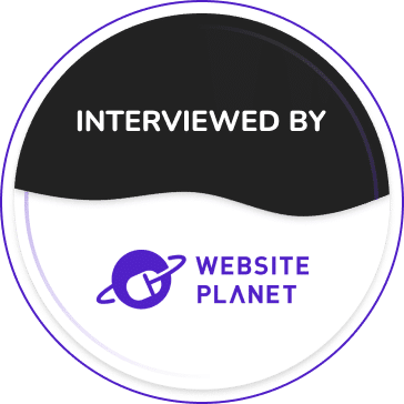 WebJIVE interviewed by WebsitePlanet badge